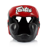 Fairtex Full Coverage Headguard HG13 - Black-Red - Gymzey.com