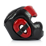 Fairtex Full Coverage Headguard HG13 - Black-Red - Gymzey.com