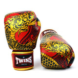 Twins FBGVL3-52 Nagas Boxing Gloves - Red/Gold