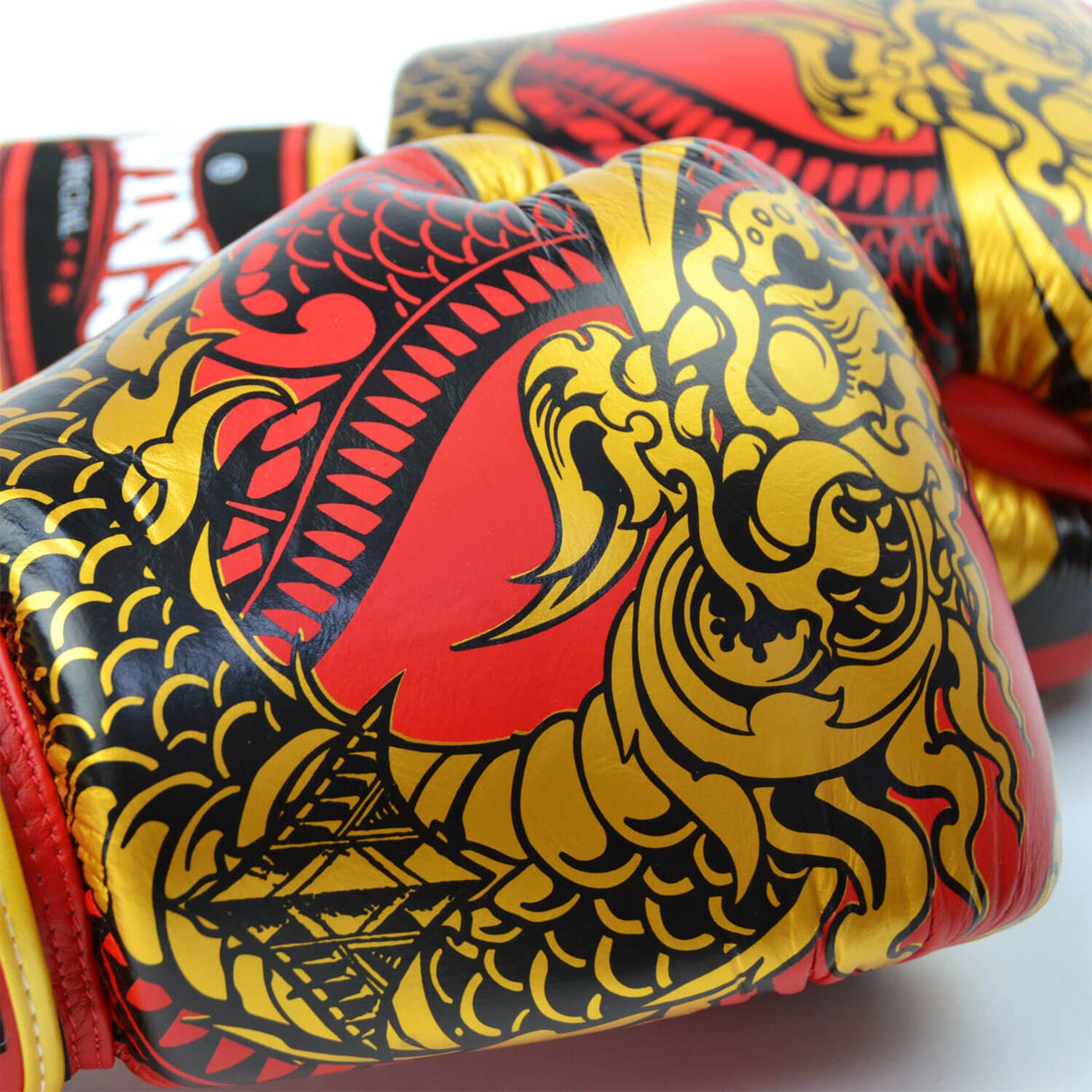 Twins FBGVL3-52 Nagas Boxing Gloves - Red/Gold