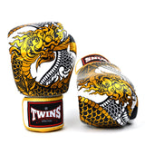 Twins FBGVL3-52 Nagas Boxing Gloves - White/Gold