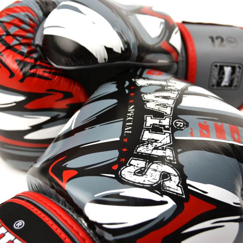 Twins FBGVL3-55 Demon Boxing Gloves - Grey/Red