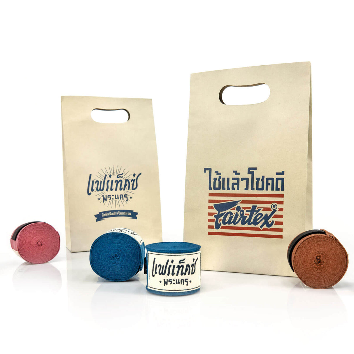 Fairtex HW2PN Muay Thai Retro Wraps Set