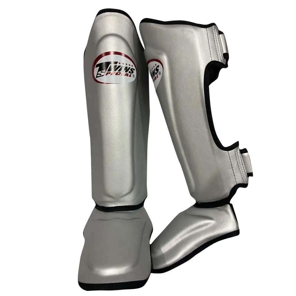 Twins SGS10 Double Padded Shin Guards Silver