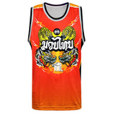 TUFF TT104 Tank Top Red Chinese Dragon and Tiger