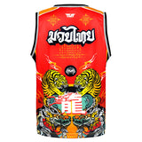 TUFF TT104 Tank Top Red Chinese Dragon and Tiger