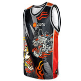 TUFF TT105 Tank Top Black Dragon and Tiger