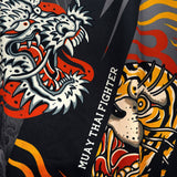 TUFF TT105 Tank Top Black Dragon and Tiger